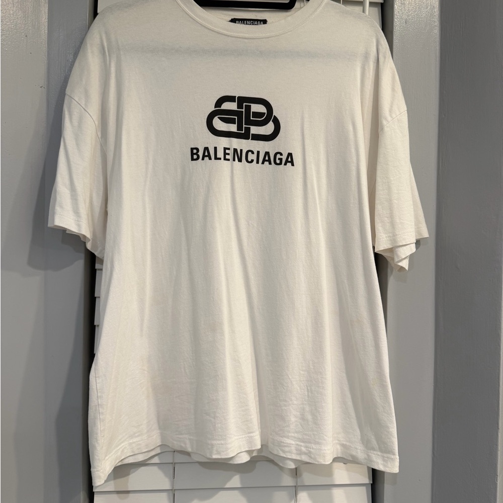Balenciaga white Logo T-Shirt